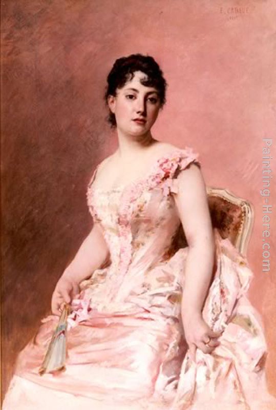 Lady in Pink painting - Edouard Cabane Lady in Pink art painting